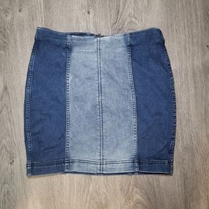 Free People denim skirt